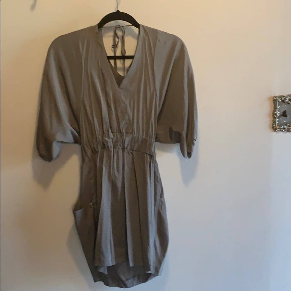Tie Back 100% silk Dress